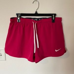 Nike hot pink athletic shorts